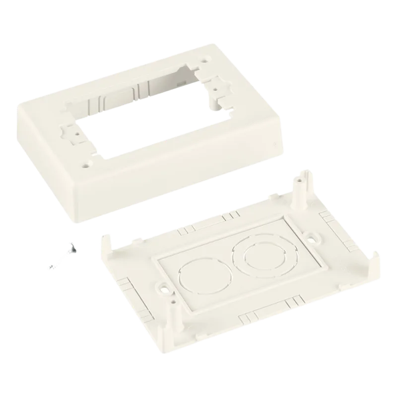 Caja de Pared Superficial Sencilla, de Dos Piezas, Uso Universal con Placas de Pared, Color Blanco PANDUIT JBP1EWH