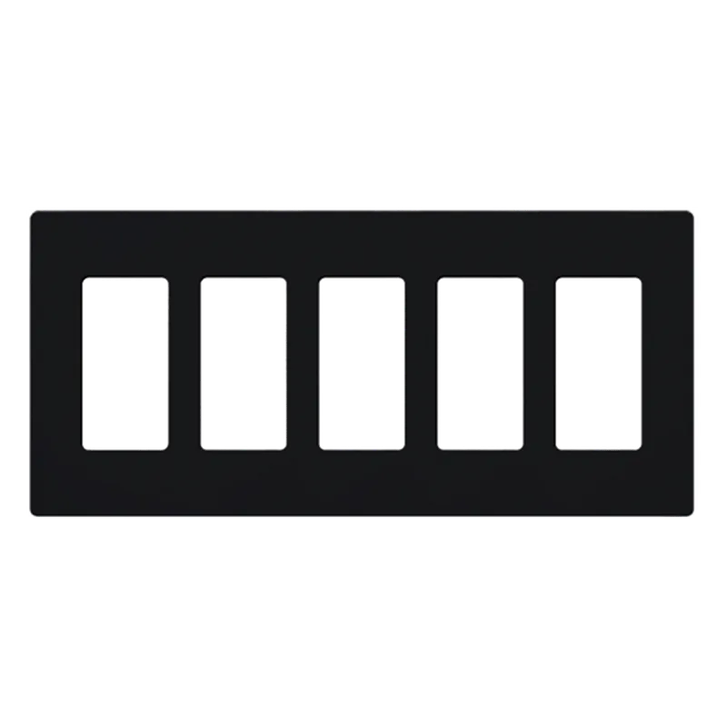 Placa de pared de 5 espacios para atenuadores e interruptores Lutron, línea Designer Satin Colors LUTRON ELECTRONICS SC5MN