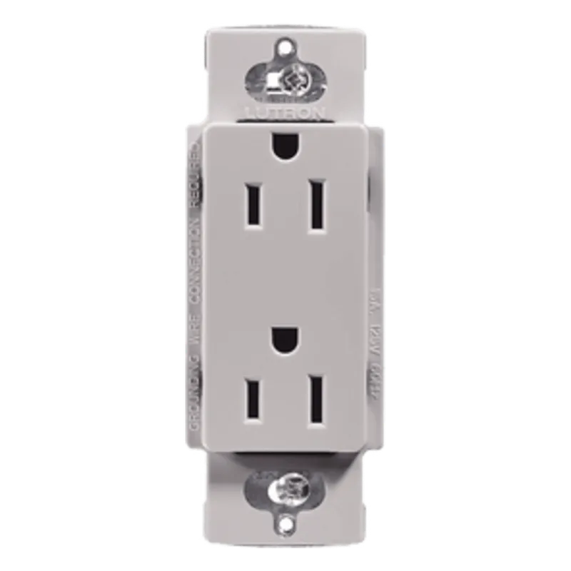 Contacto dúplex de pared 15 A / 125 V, línea Claro, para instalaciones residenciales y comerciales LUTRON ELECTRONICS CAR15GRS