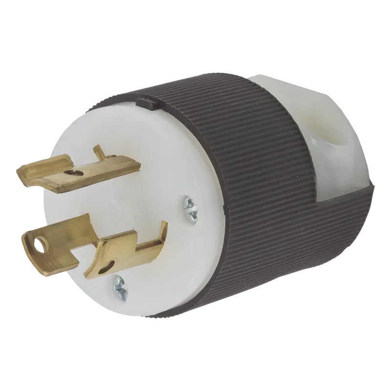 Clavija Industrial con Bloqueo de Media Vuelta / 15 A 250 V CA / 2 Polos 3 Hilos / Color Blanco y Negro / Nema L6-15P. HUBBELL HUB-HBL-4570C