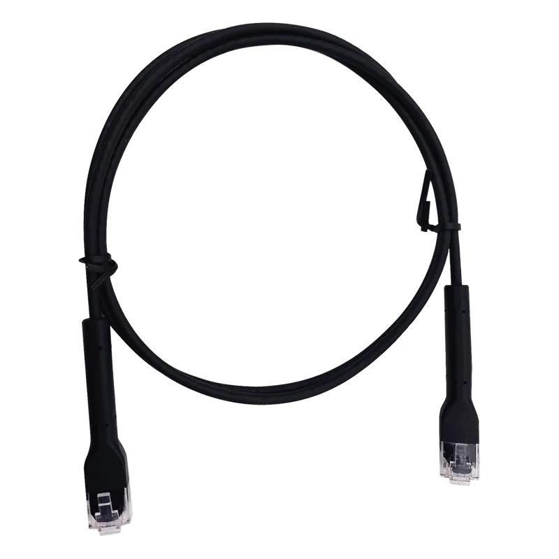 Mini Patch Cord Cat6 Ultra Slim 1 Metro (3.28 Pies) Negro Ahorra Espacio sin Organizadores, con Bota Flexible LINKEDPRO BY EPCOM LP-PSLIM-1BK