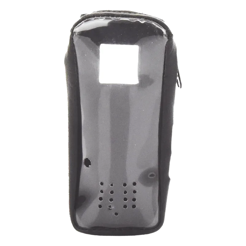 Funda de Piel Reforzada, con Frente Transparente para Serie Satelital IC-SAT100. FSMIC-SAT