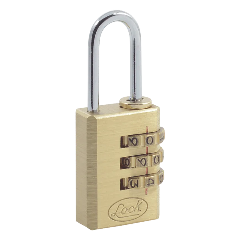 Candado de Latón de Combinación Maletero Programable/ Medida 20 mm / Nivel de seguridad 3 / Discos Programables. LOCK SYS-10CA