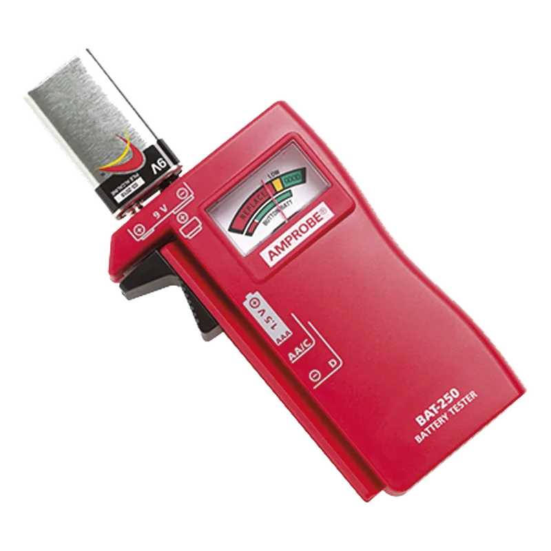 Probador de Baterías 9 Vcc / 1.5 Vcc [AA-AAA-C-D] AMPROBE BAT-250