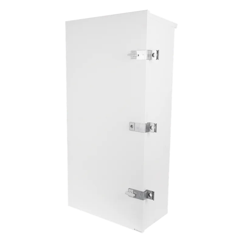 Gabinete para instalación de 3 Baterías PL110D12, Fabricado en Lámina Galvanizada, Accesorios para piso o poste (No incluidos) EPCOM INDUSTRIAL EI-PCB-04-11-03-W3S