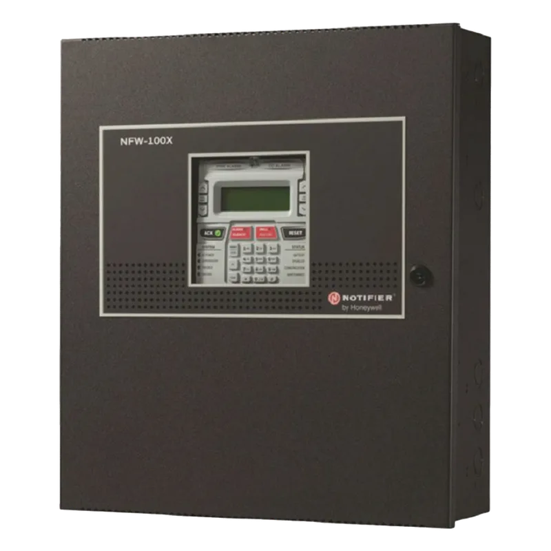 Panel direccionable de detección de incendio serie FireWarden con comunicador IP y POTS preinstalado, hasta 198 dispositivos NOTIFIER NFW-100X