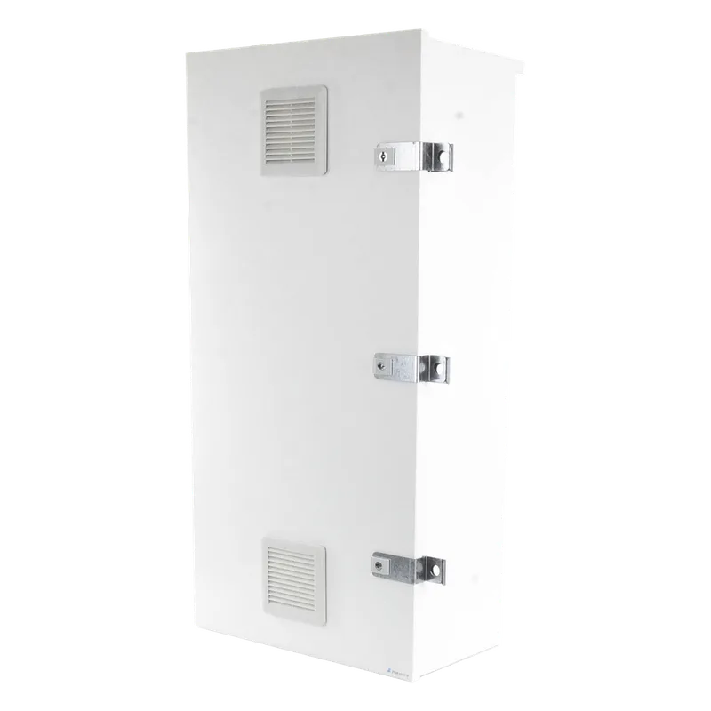 Gabinete para instalación de 3 Baterías PL110D12, Fabricado en Lámina Galvanizada, Accesorios para piso o poste (No incluidos) EPCOM INDUSTRIAL EI-PCB-04-11-03-W3V