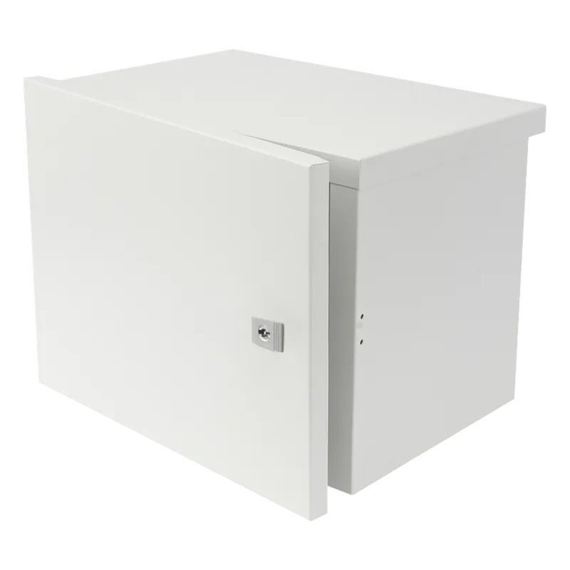 Gabinete para instalación de 2 Baterías PL4012, Fabricado en Lámina Galvanizada, Opción para montar en poste (No incluido) EPCOM INDUSTRIAL EI-PCB-04-03-03-W3