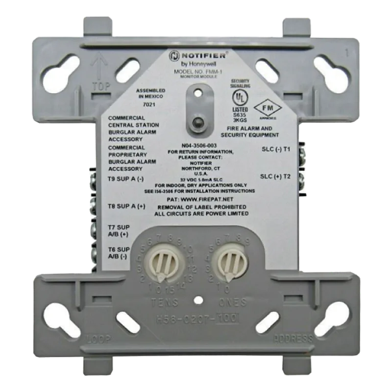 Módulo monitor direccionable para detectores de humo convencionales de dos hilos, con tecnología FlashScan y CLIP de NOTIFIER FZM-1