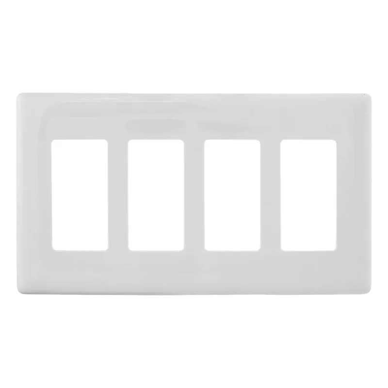Tapa 4 Multigang/ Color Blanco. HUBBELL HUB-NPS-264W