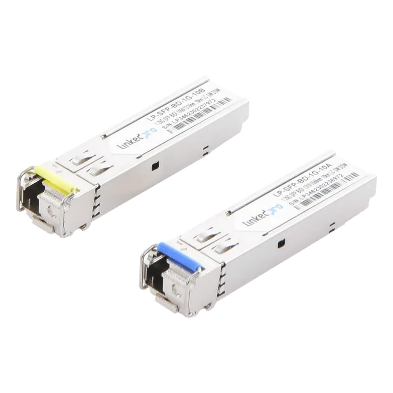 Transceptores Ópticos Bidireccionales SFP (Mini-Gbic) / Monomodo 1310 & 1550 nm / 1.25 Gbps / 1000BASE-BX / Conector LC/UPC Simplex / DDM / Hasta 10 km / 2 Piezas LINKEDPRO BY EPCOM LP-SFP-BD-1G-10