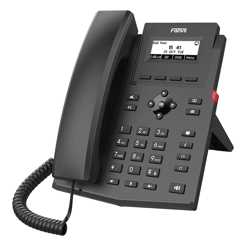 Teléfono IP WiFi empresarial para 2 líneas SIP con pantalla LCD, Códec Opus, conferencia de 6 vías. FANVIL X301W