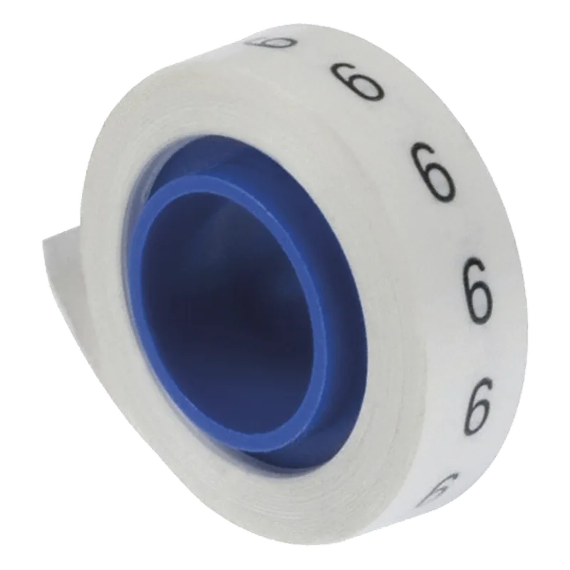 Rollo de Etiquetas Marcadoras, Pre-Impresos con el Número 6, de 2.4 Metros (7.87 Pies), Color Blanco PANDUIT PMDR-6