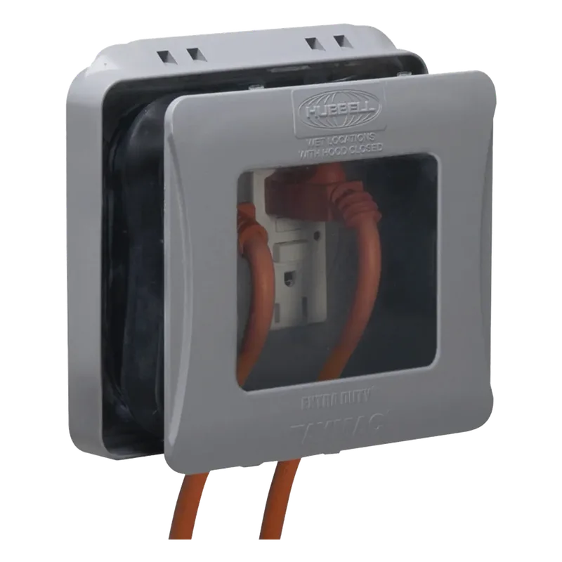 Cubierta Impermeable/ 2 Unidades/ Vertical/ Servicio Pesado/ Expandible/ Color Gris. HUBBELL HUB-ML-2500G