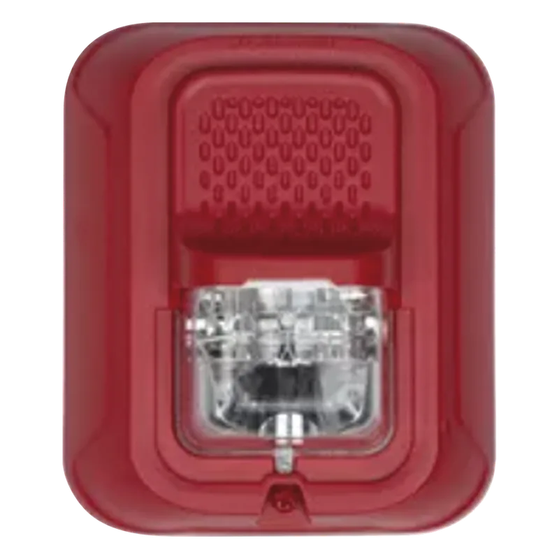 Bocina con estrobo para pared, roja sin impresión, para notificación de incendio Serie L Farenhyt HONEYWELL SPSRLP