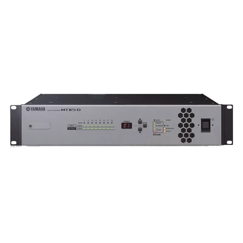 Procesador Matricial de Audio | DSP | 34 Entradas (entre digital y análogas) x 16 Salidas | Ideal para Instalaciones Comerciales | Interfaz Dante YAMAHA MTX5-D