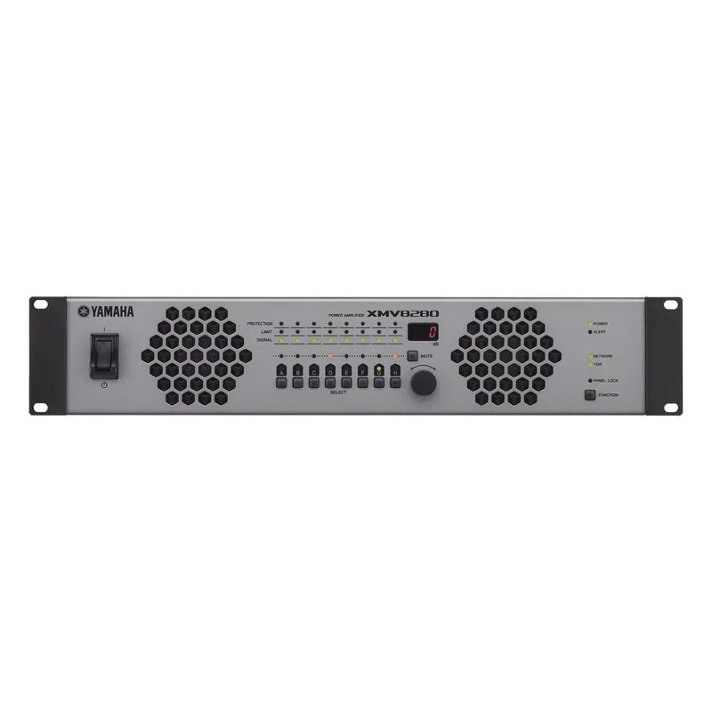 Amplificador de Audio Multicanal con Conexión Análoga / YDIF | 8 Canales, 280W | 8 OHMS | 70/100V YAMAHA XMV8280