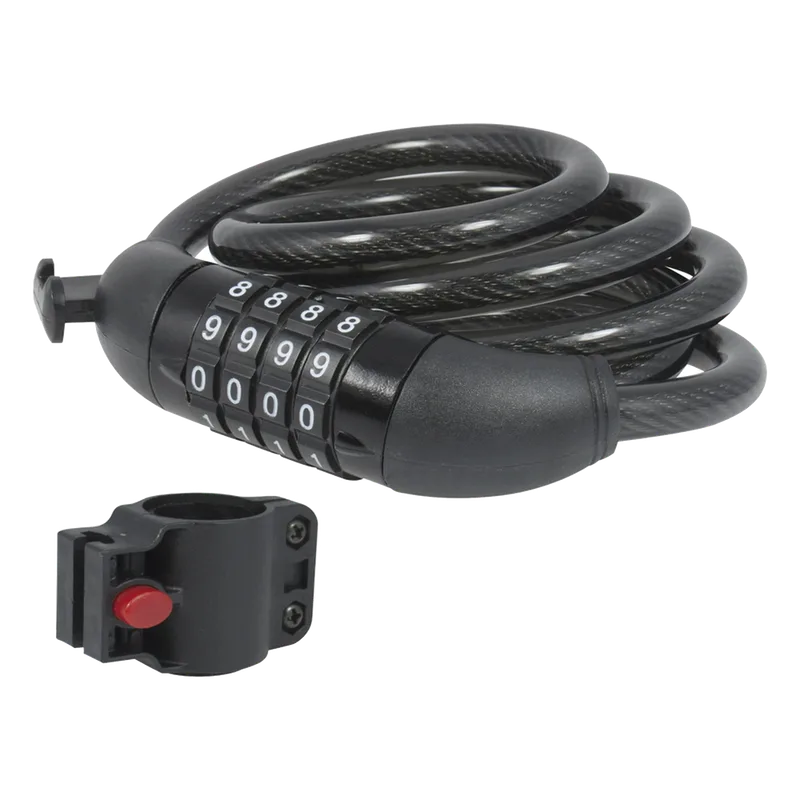 Candado de Cable de Combinación/ Longitud 100 cm / Nivel de seguridad 3/ Discos Programables. LOCK SYS-14CN