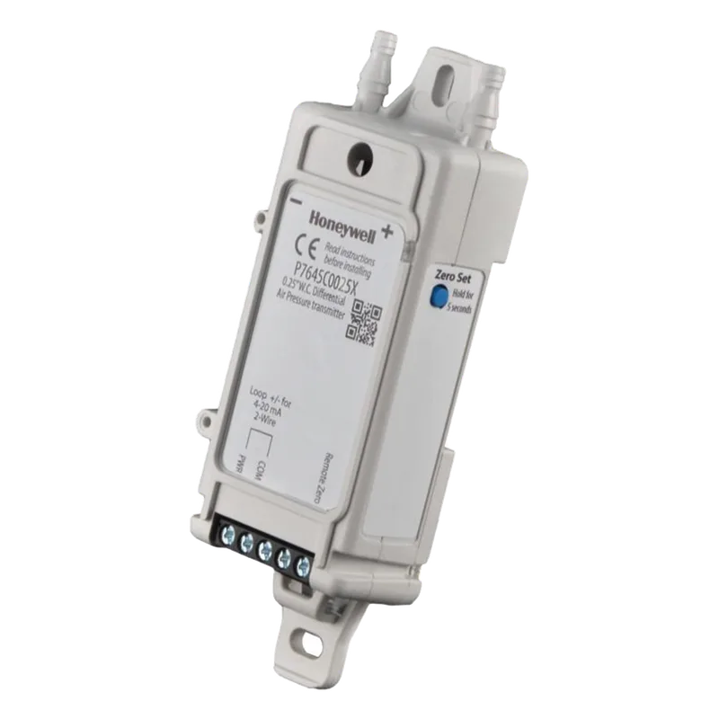 Sensor de presión diferencial de medios secos con sonda remota, 4 rangos seleccionables y salida universal HONEYWELL BMS P7660D1000X