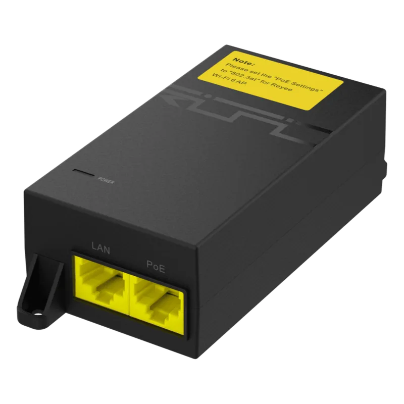 Inyector PoE Pasivo Gigabit 1G (52 V - 0.6 A - 30 W), compatible con cualquier Access Point Ruijie Reyee RG-POE-AT30