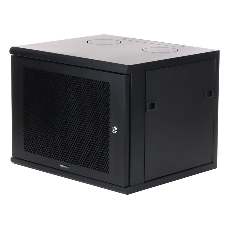Gabinete Linkedpro de Montaje en Pared, de 19in, Puerta Perforada, 6 UR, 340 mm de Profundidad, Color Negro LINKEDPRO BY EPCOM LW-06-05-06-UB