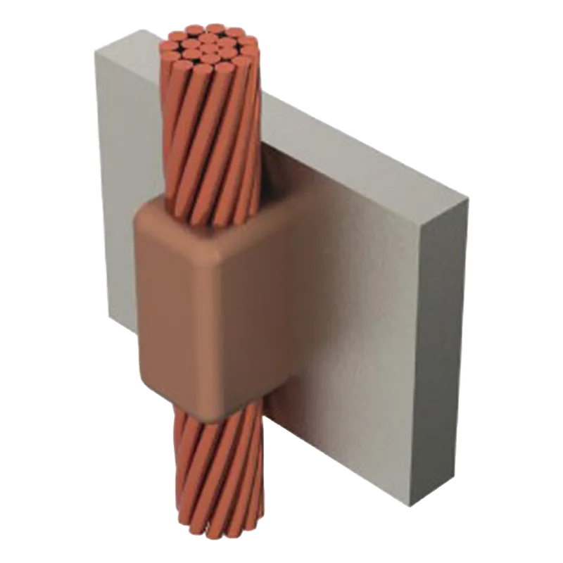 Molde para soldadura exotermica cable de paso vertical cal.4/0 a Placa Vertical. TOTAL GROUND TGM-CPVPV3-4/0