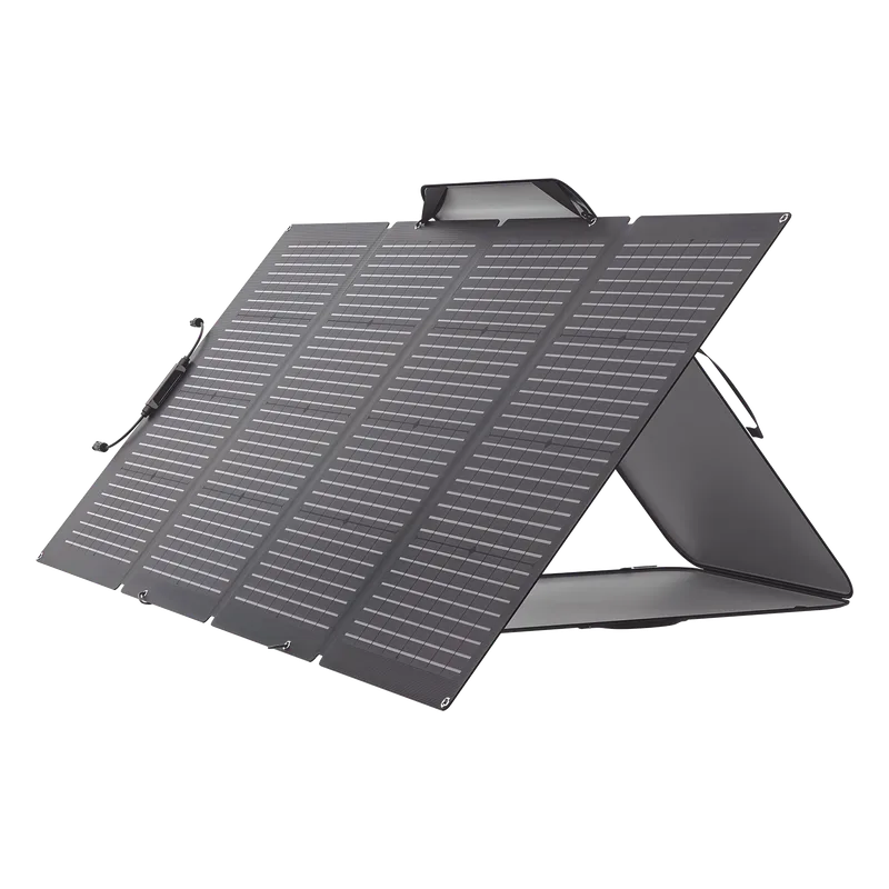Módulo Solar Portátil y Flexible de 220W Recomendado para Estaciones Portátiles EFD330, EFD350 ó EFD500 / Ajuste de Ángulo / Carga Eficiente / Incluye Cable XT60 a MC4 ECOFLOW EF-FLEX-220B