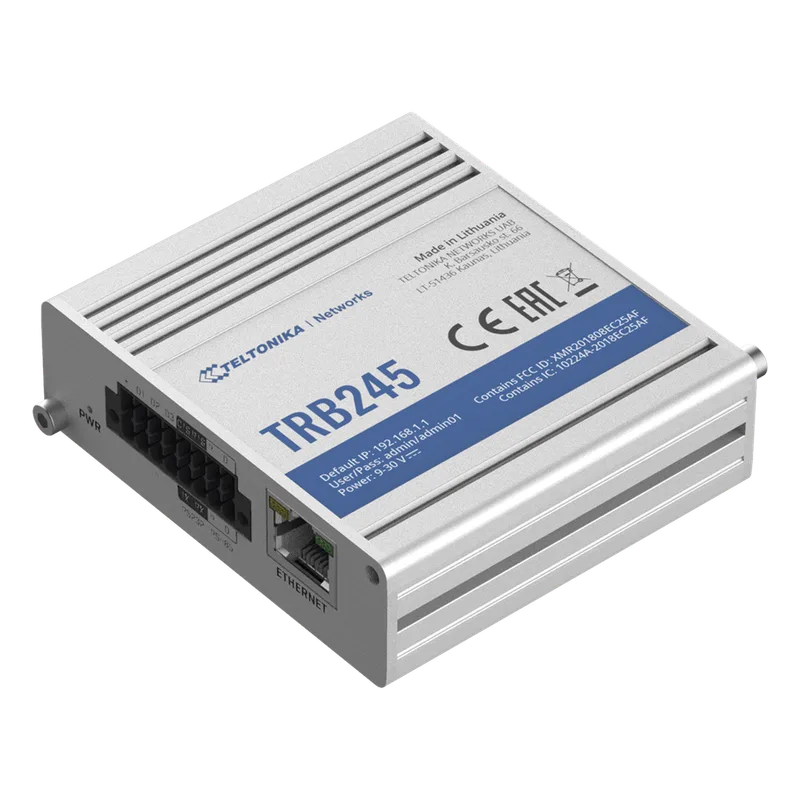 Gateway Industrial LTE M2M (Cat 4), puertos Serial RS232/RS485 TELTONIKA TRB245