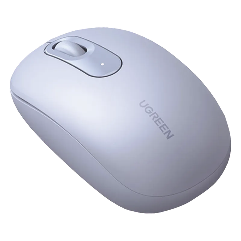 Mouse Inalámbrico 2.4G 800/1200/1600/2400 DPI | Función de 3 botones | Alcance 10m | Silencioso | Ergonómico | Anti-caída y Anti-interferencias | Batería Alcalina AA incluida | Color Dusty Blue. UGREEN 90671