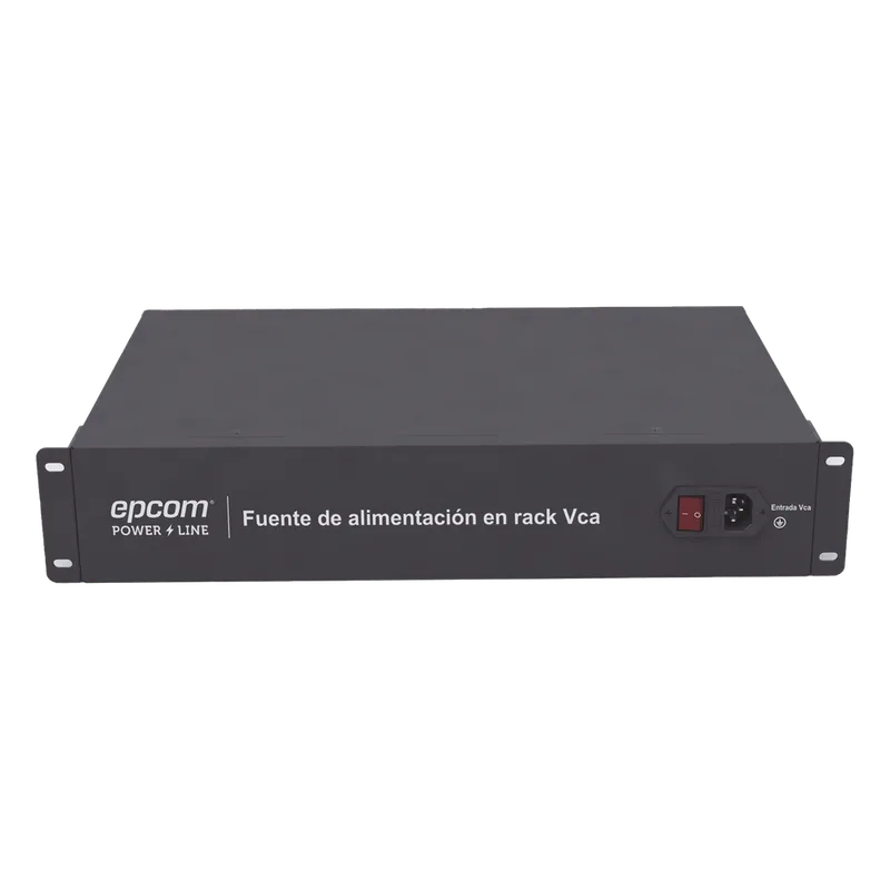 Fuente 24 Vca / Industrial / Tipo RACK / 20 Amperes / 16 salidas / 1.25 Amperes por salida administrada / 2.5 Amperes por salida máxima EPCOM POWERLINE RK-24AC-20A