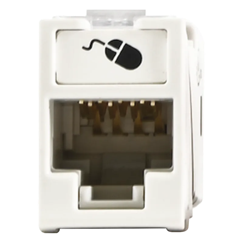 Jack Ultramax Cat5e, UTP, Montaje Híbrido en Placa de Pared (Plano y Angulado), Color Blanco, Punch Down SIEMON U5-H02NS