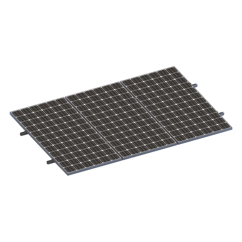 Kit De Minirieles Para Panel Solar Arreglo 1X3 Para Instalación Plano En Lámina EPCOM POWERLINE VEKTORMINIKIT1X3