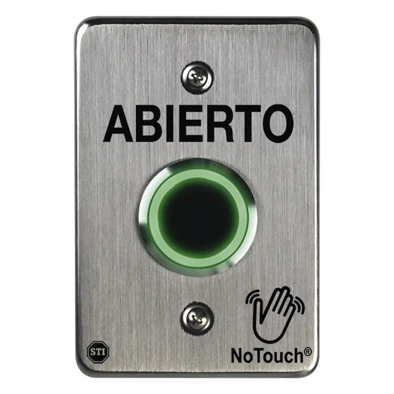 Interruptor IR NoTouch® de Acero Inoxidable, De un solo grupo, ABIERTO STI NT-SS102-ES