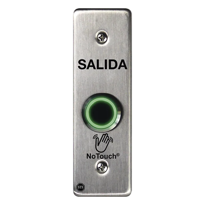 Interruptor IR NoTouch® de Acero Inoxidable, Montaje Delgado, Caja Posterior, SALIDA STI NT-SS001-ES