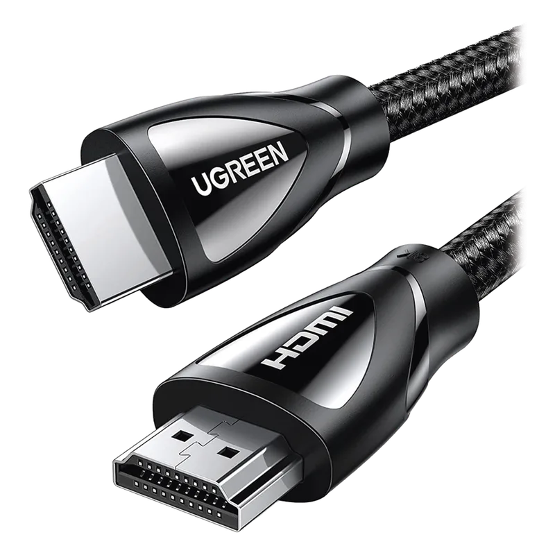 Cable HDMI 2.1 de Nylon Trenzado / 3 Metros / 8K@60Hz/4K@120Hz / eARC (Canal de Retorno de Audio / HDR10+ / VVR / HEC (Canal Ethernet HDMI) / ALLM / 3D / Dolby Atmos / Dolby Visión / 48 Gbps / Mayor Duración. UGREEN 80404