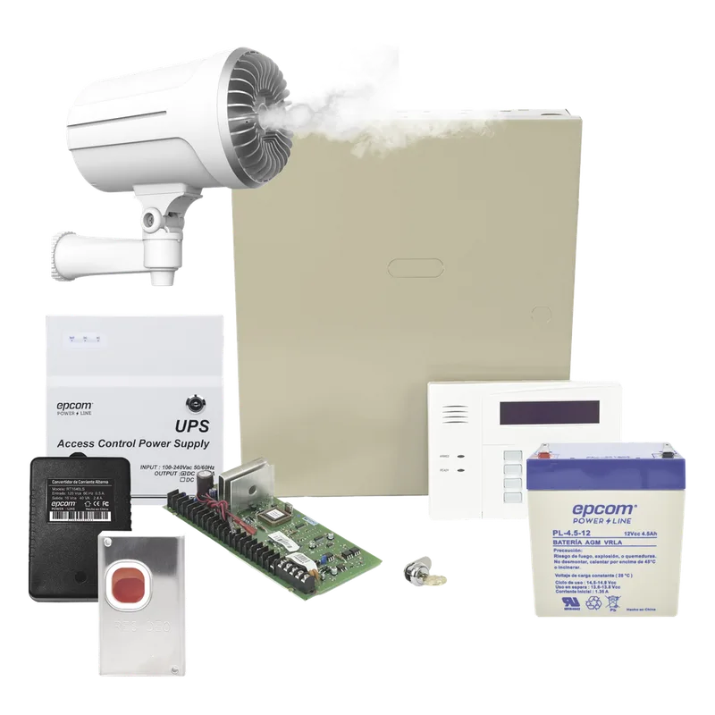 Kit de panel de alarma con generador de niebla de seguridad para disuasión de intrusos HONEYWELL HOME RESIDEO VISTA48LAFOG/6160RF