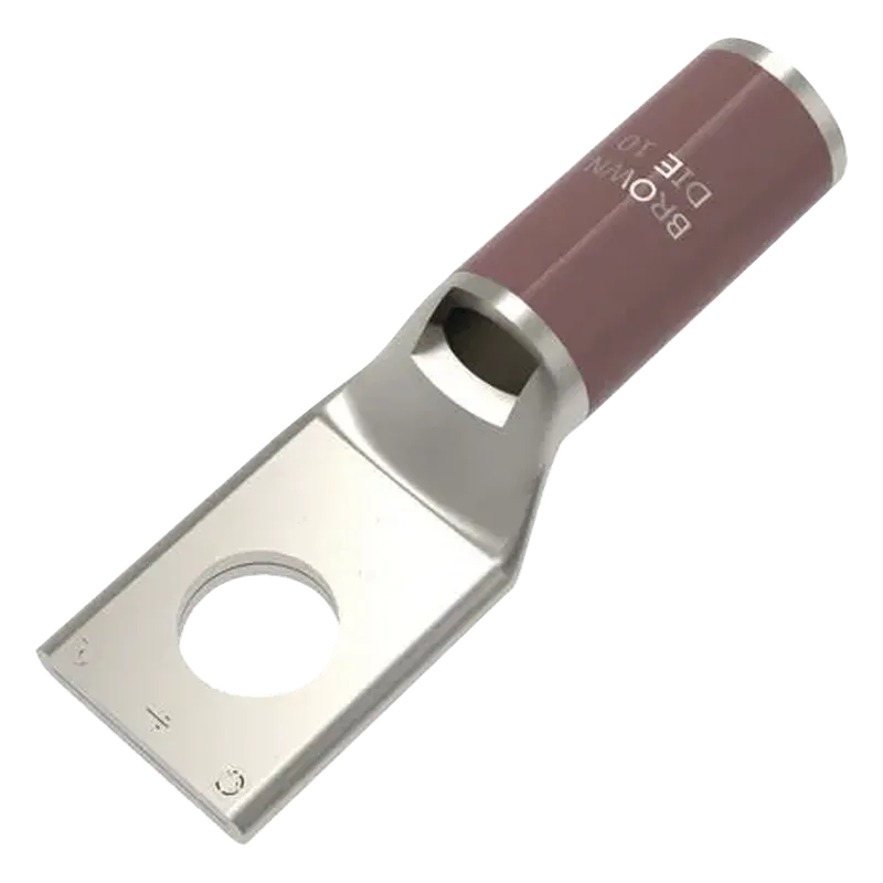 Zapata Terminal de Compresión BURNDY Cañón Corto para Tornillo de 3/8" y Calibre 2 AWG. HUBBELL BURNDY HUB-YA2-CL4-BOX