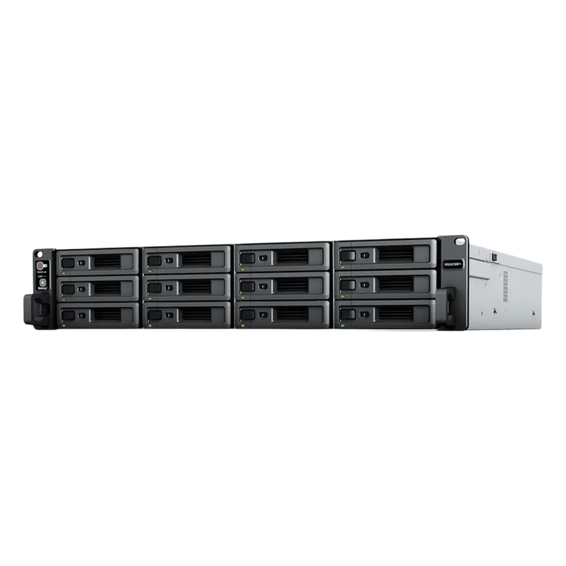 Servidor de Almacenamiento RackStation RS2423RP+ | 12 Bahías | 2U | Hasta 432 TB | Conectividad 10GbE | RAID Soportado | Fuentes de Alimentación Duales | Intercambio en Caliente | Compatibilidad con VMware y Hyper-V. SYNOLOGY