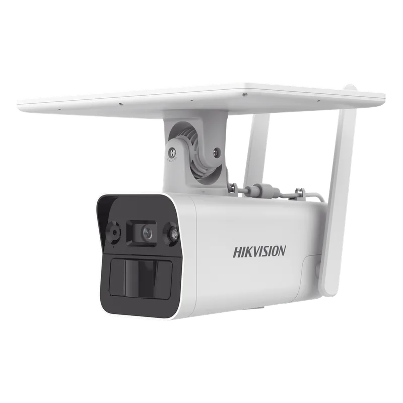 Kit Solar IP All in One / Doble Detección (Radar + PIR) / Bala IP 4 Megapixel / Lente 4 mm / Panel Solar / Batería de Respaldo de Litio 10Ah (Hasta 11 Días) / Conexión 4G / Audio de Dos Vías / Accesorios de Inst. / Direc HIKVISION DS-2XS2T41G1-ID/4G/C05S07