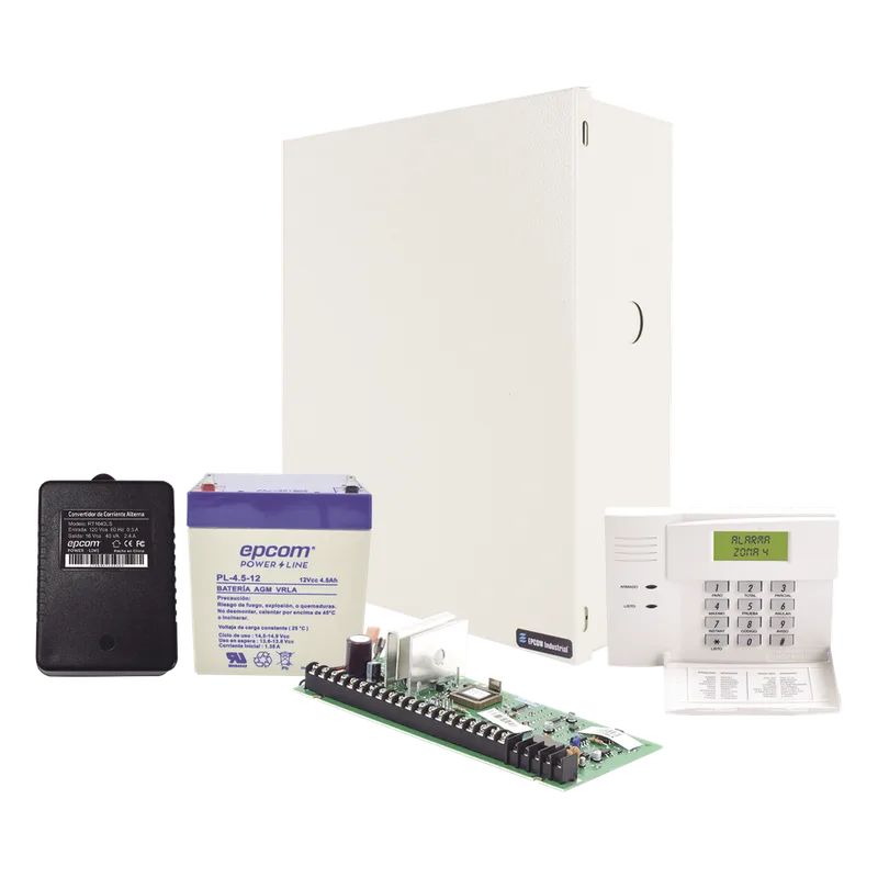 Kit de panel de alarma híbrido con teclado de mensaje fijo en español y transformador HONEYWELL HOME RESIDEO VISTA48/6148TB