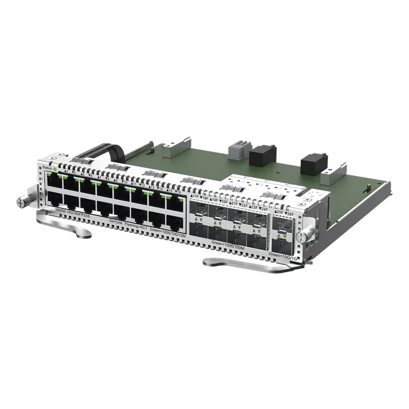 Tarjeta de Red con 16 puertos RJ45 1Gb, 8 puertos SFP 1Gb y 2 puertos SFP+ 10Gb para Chasis RG-NBS6002 RUIJIE M6000-16GT8SFP2XS