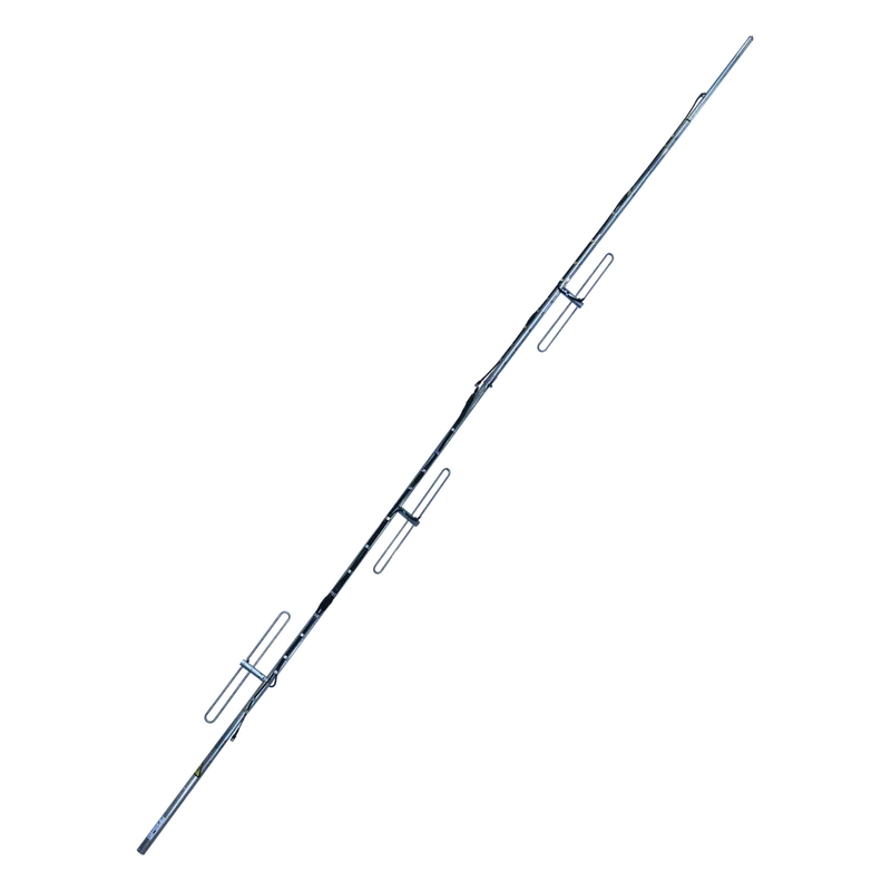 Antena base de 4 dipolos. Rango de frecuencia de 144 - 160 MHz y ganancia de 6/9 dBi omnidireccional/direccional. NetPoint NPRF224