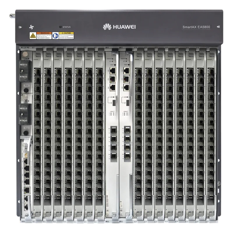 OLT GPON OptiXAccess Carrier Class con 1 tarjeta de 16 puertos GPON, 15 ranuras, 2 Fuentes de alimentación DC, 11 UR HUAWEI EA5800-X15