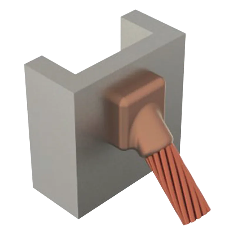 Molde para soldadura Exotermica de superficie Vertical a cable 2/0 Awg en 45 Grados TOTAL GROUND TGM-C45PV-2/0
