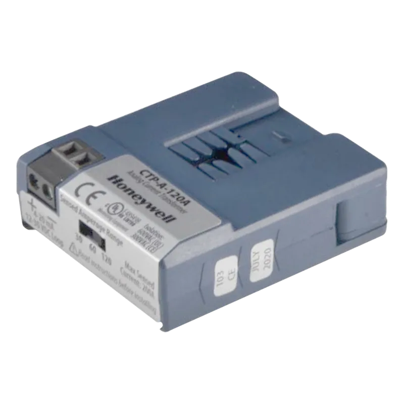 Transductor de corriente de núcleo dividido, salida 4-20 mA, rangos seleccionables 30/60/120 A, hasta 200 A HONEYWELL BMS CTP-A-120A