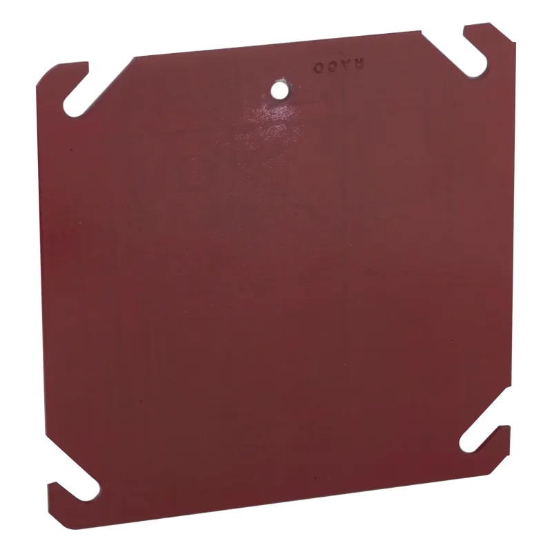 Tapa Cuadrada Para Caja Galvanizada de 4" / Color Rojo. RACO HUB-911-8