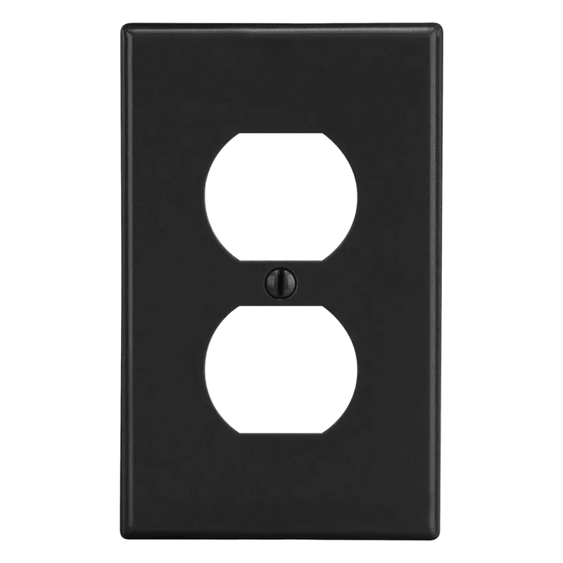 Tapa para Contacto Dúplex Color Negro. HUBBELL HUB-P8BK