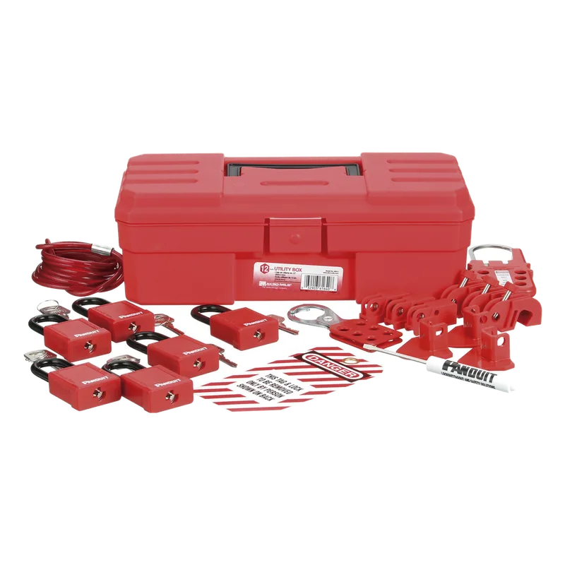 Kit de Bloqueo LOTO para Contratistas con Componentes (Color Rojo). PANDUIT PSL-KT-CONA