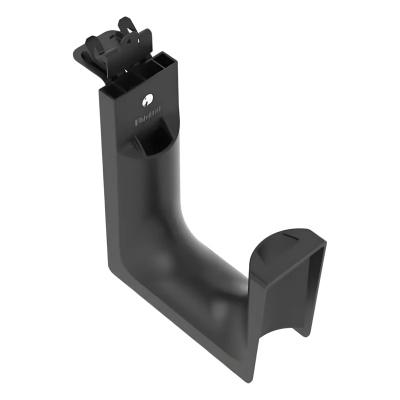 Sujetador STRONGHOLD tipo J (J-Hook), grosor de Brida 1/4", para Viga instalada con Martillo, hasta 46 Cables Cat6, Nylon 6.6 Metal, Color Negro, 1 pieza PANDUIT JP2HBC25RB-L20