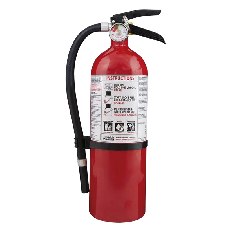Extintor desechable multipropósito de polvo químico seco para fuegos clase A, B y C, uso en áreas de estar del hogar, paquete de 4 piezas de 4 lb KIDDE FX210R